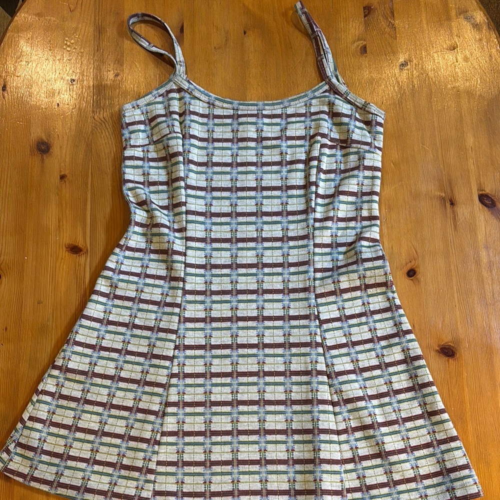 Stussy Black and White A-Line Mini Sundress